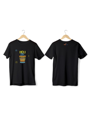 Greys&Blues Rangotsav Pima Round Neck T-Shirt - Black